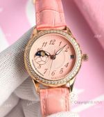 Copy Vacheron Constantin Egerie Rose Gold Moon phase Watch Lady 33mm